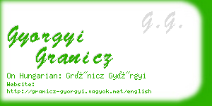 gyorgyi granicz business card